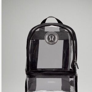 lululemon athletica Black and Clear Backpack